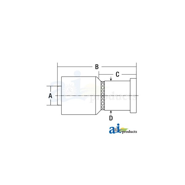 (HW-C61) Code 61 Flange Head - Straight 5" x3" x3"